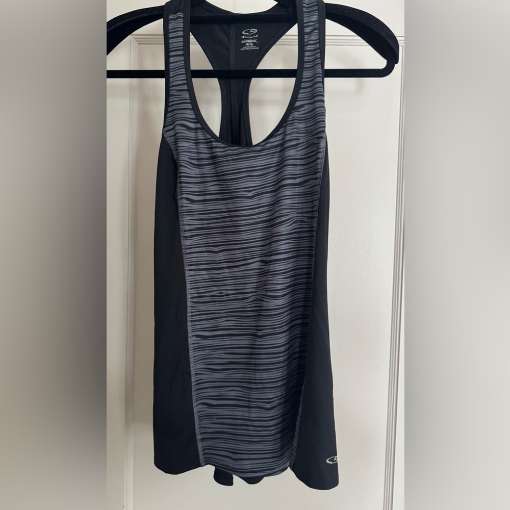 Black and Gray Racerback Tank